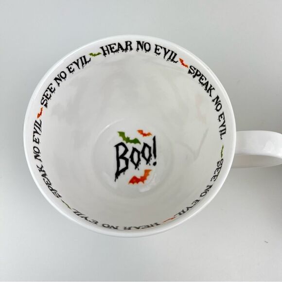 2 Portobello Wicked Witch Dalmatian and Halloween Skeleton Speak No Evil Mugs - Picture 4 of 8